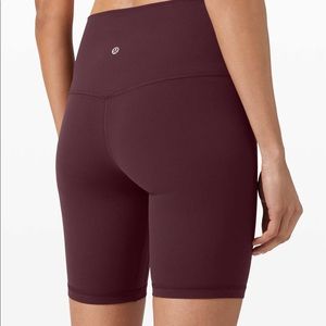 NWT Lululemon Align Shorts 8” Dark Red Cassis Adobe sz 4 Nulu soft new